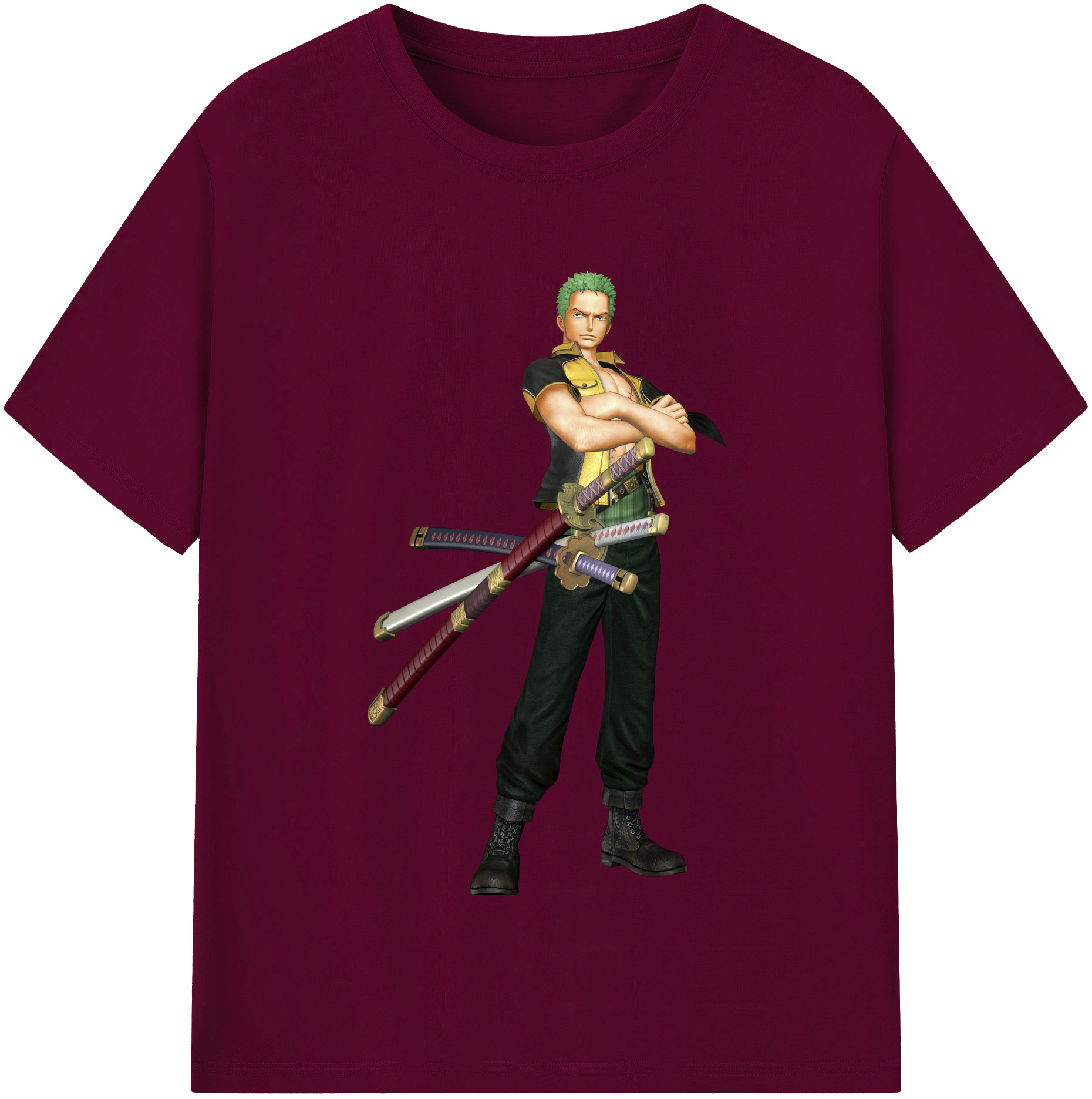 ワンピース ロロノア・ゾロ ONE PIECE Roronoa Zoro レディースカジュアルプリントTシャツ（綿100％）